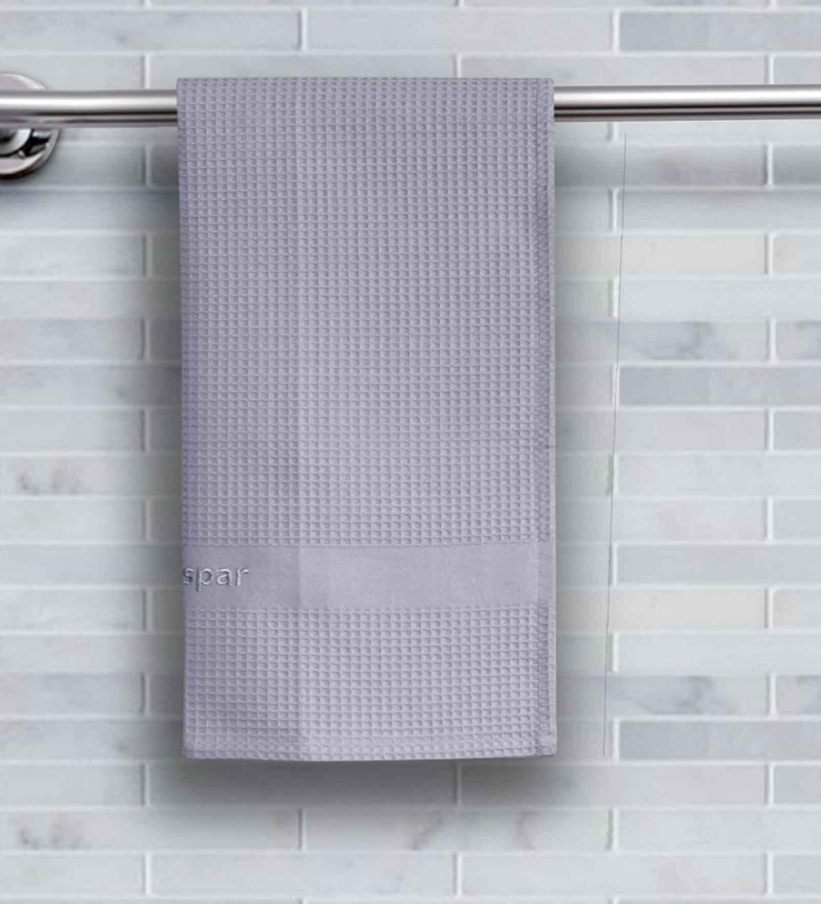 Grey Cotton Solid 215 GSM Hand Towel