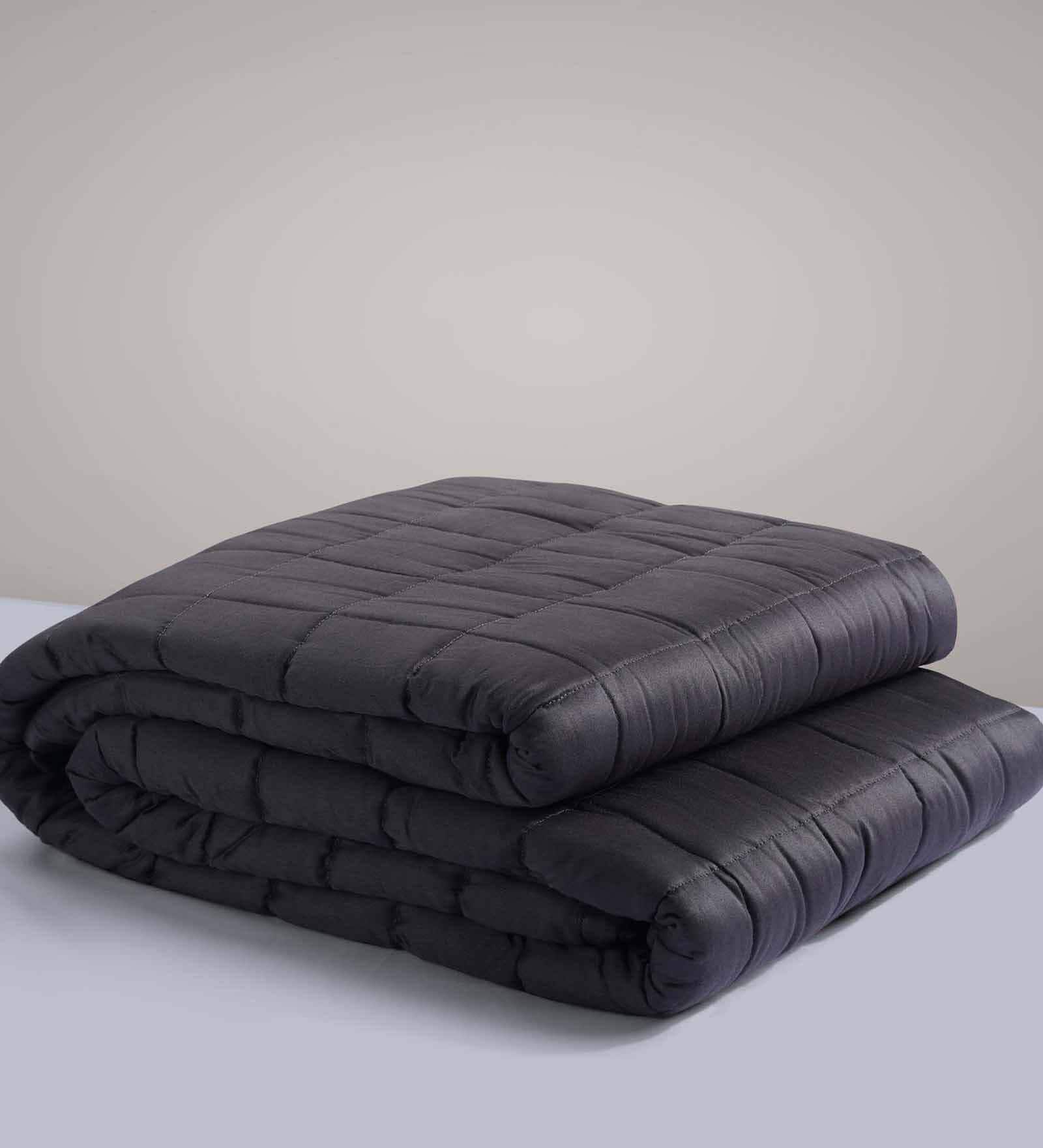 Buy Grey Solid Cotton 300 GSM Single Bed Blanket by SleepyCat at 10
