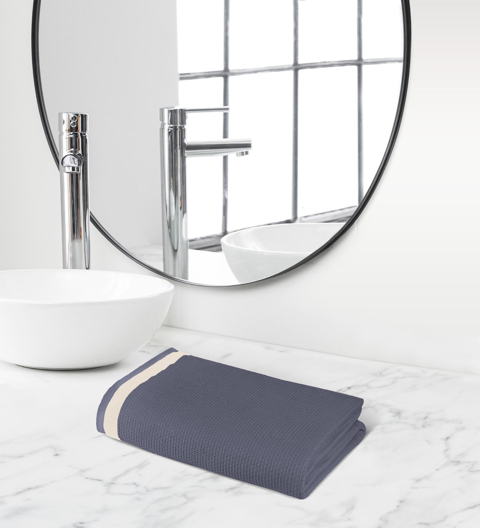 Grey Cotton Solid 350 GSM Bath Towel