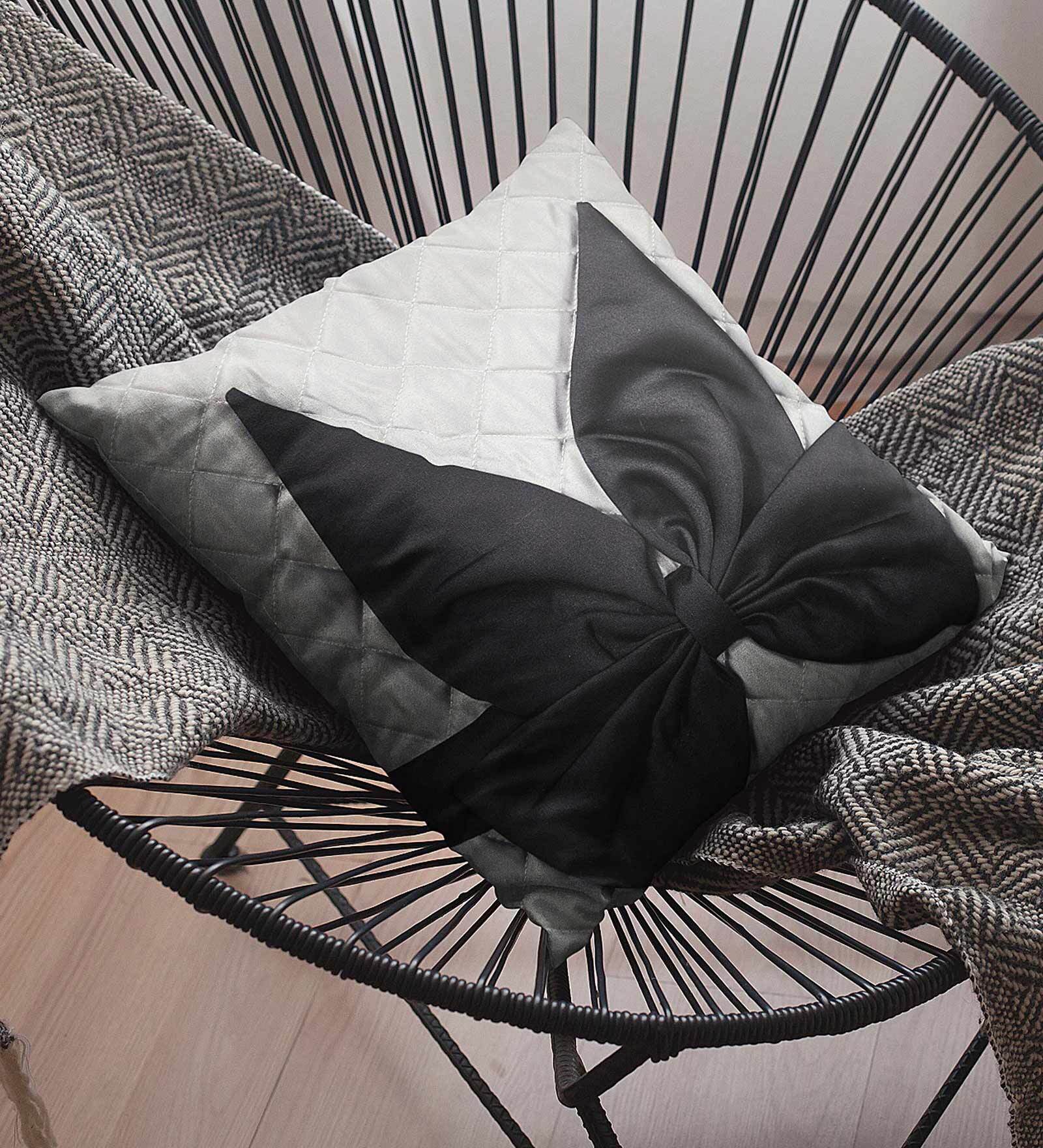 Grey Decorative cushion Cotton 3D Printed Cushion Cover