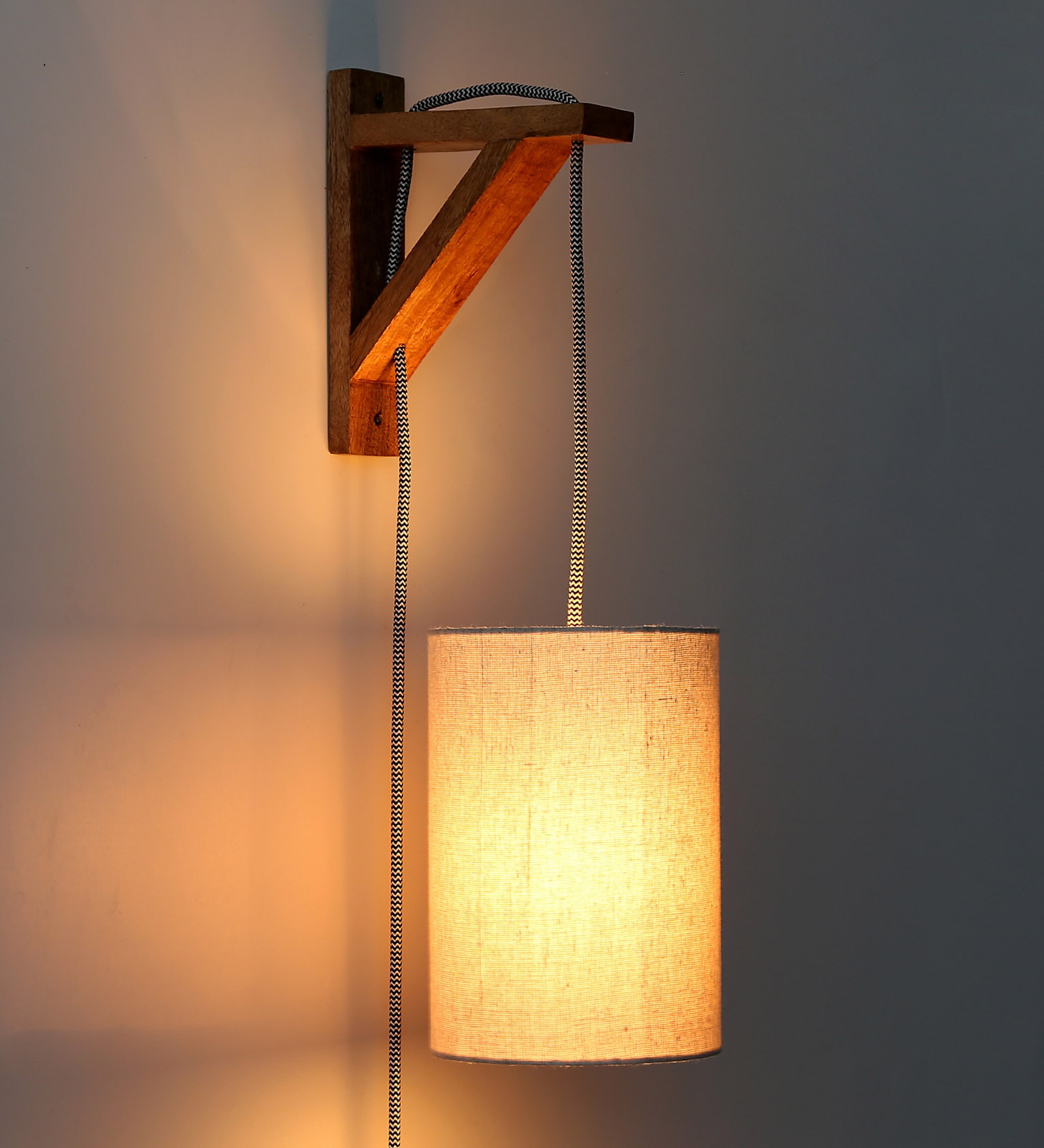 Elona Grey Fabric Wall Sconces