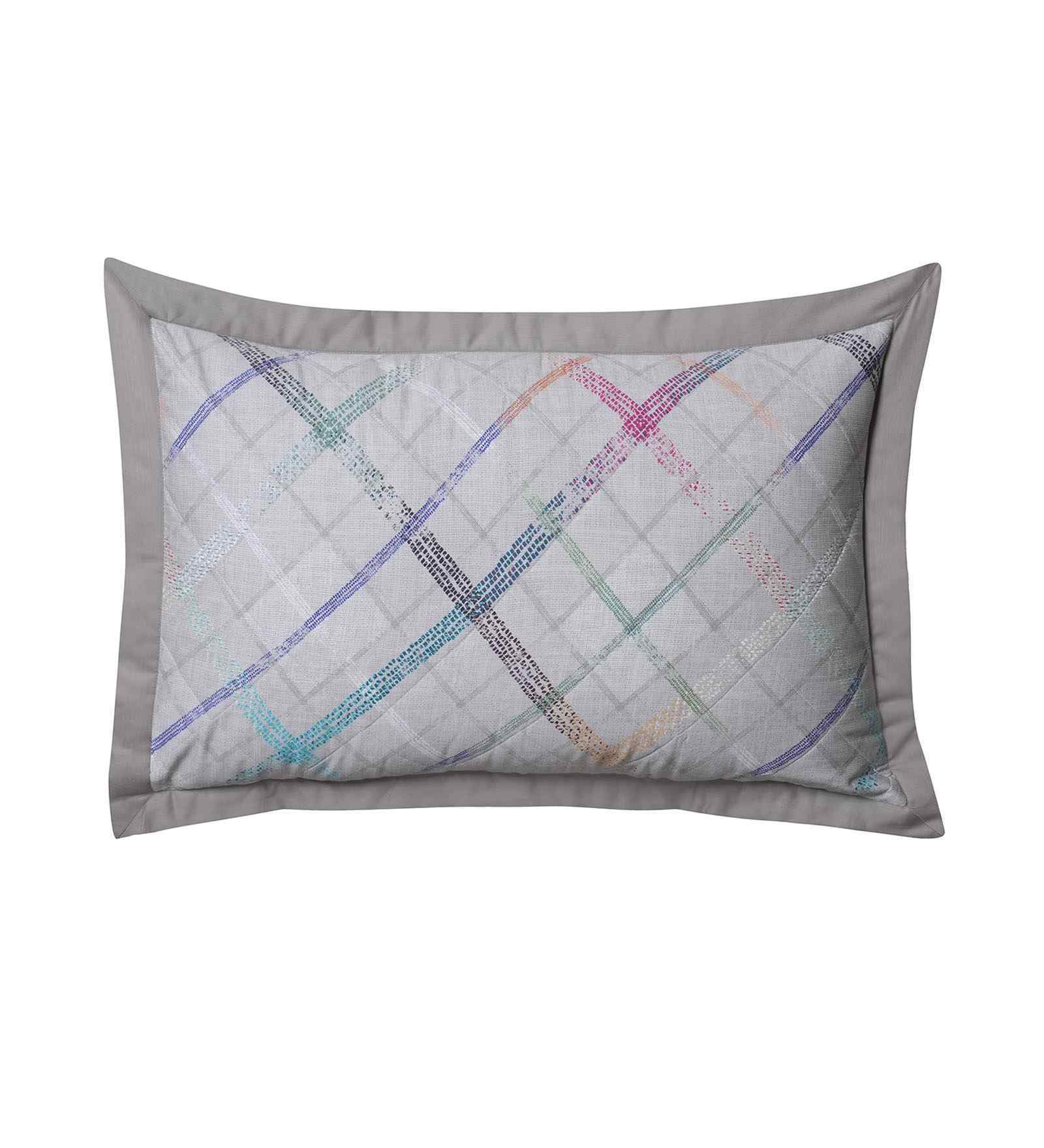 Grey Geometric Print 200 TC Cotton Polyester 2 Pillow Sham Set