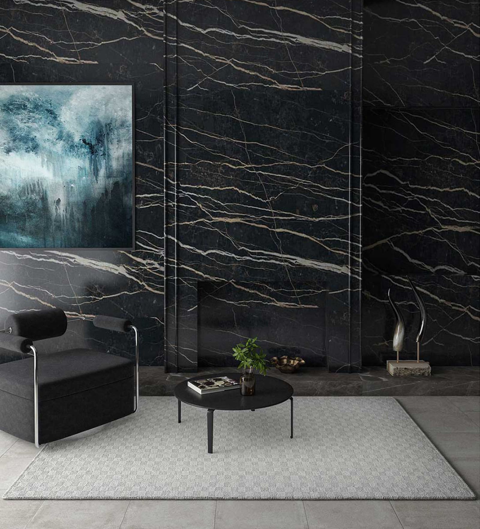 Grey Geometric Wool 8 ft x 10 ft Hand knotted Carpet