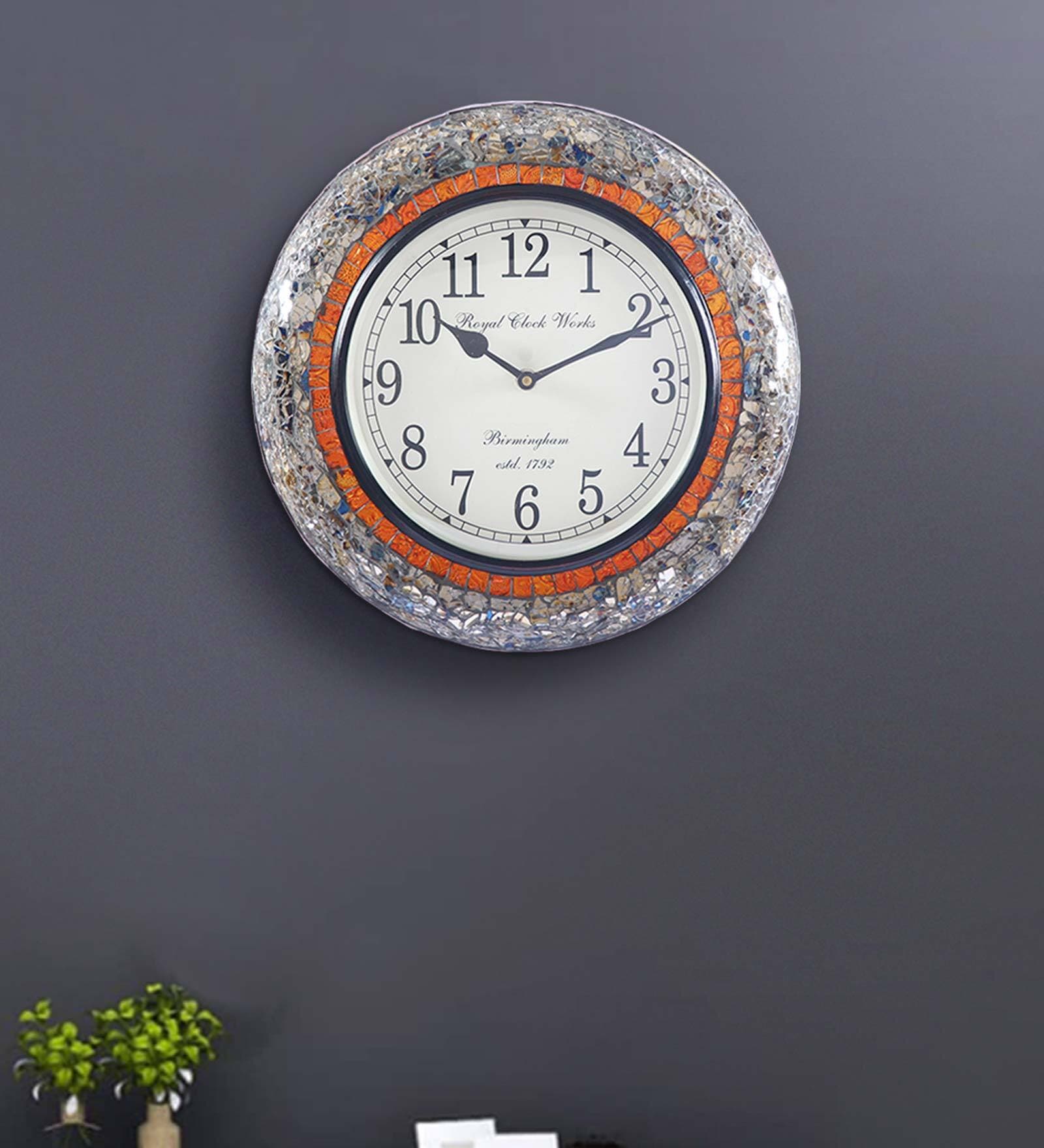 Grey Glass GLASS Modern Wall Clock