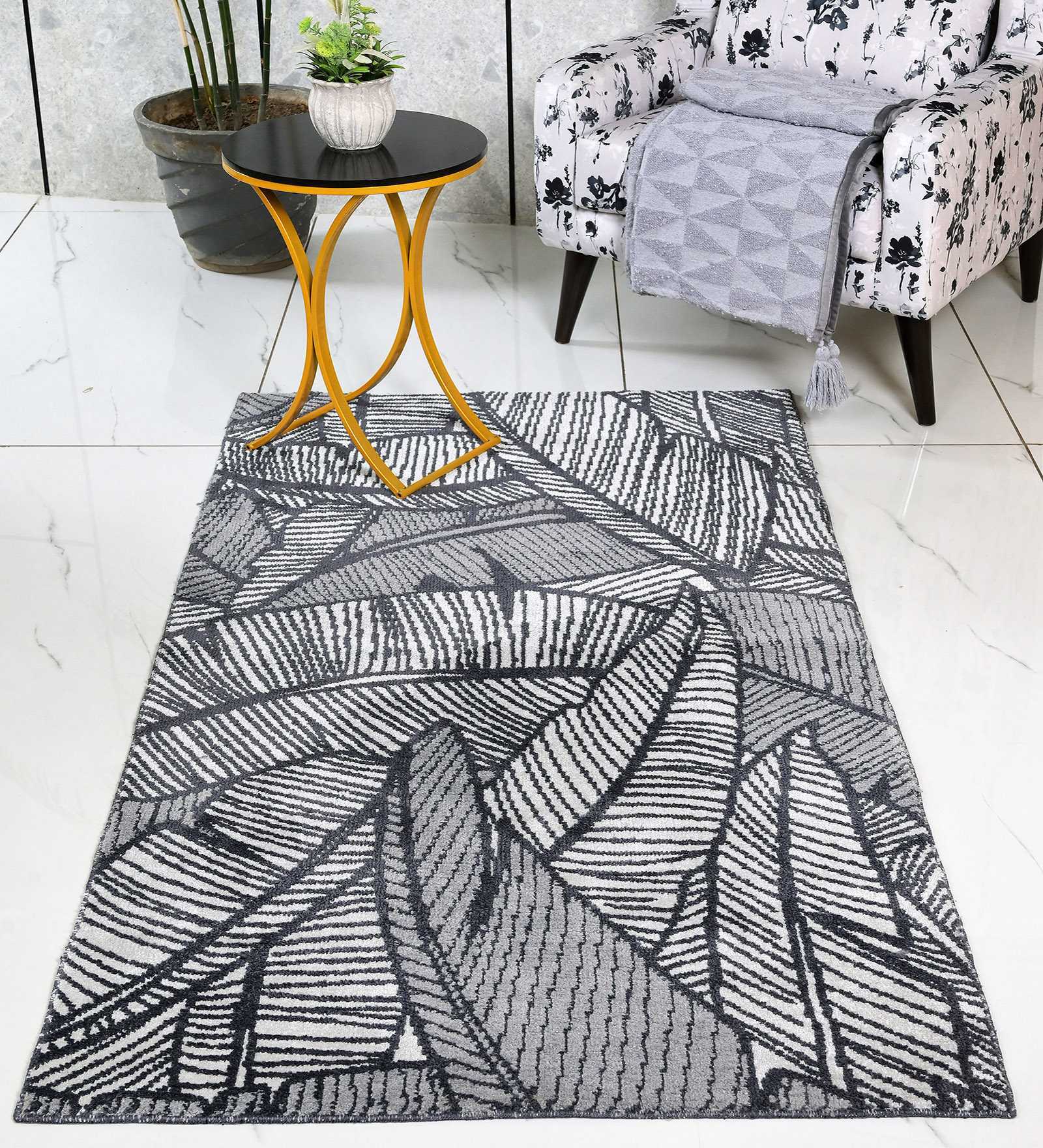 Grey Kera Modern Pile 4X6 Ft Carpet