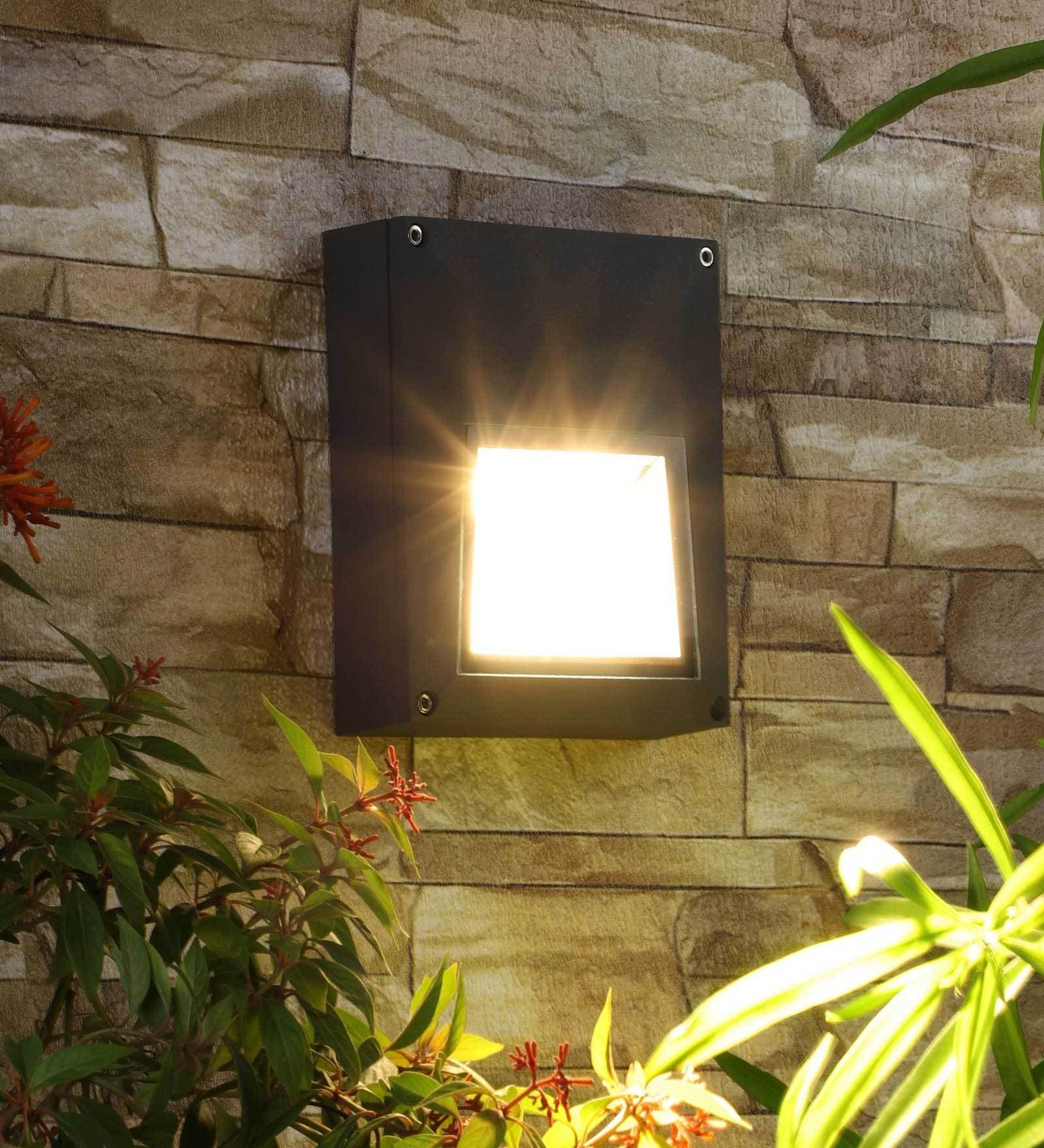 Grey Metal Outdoor Wall Light