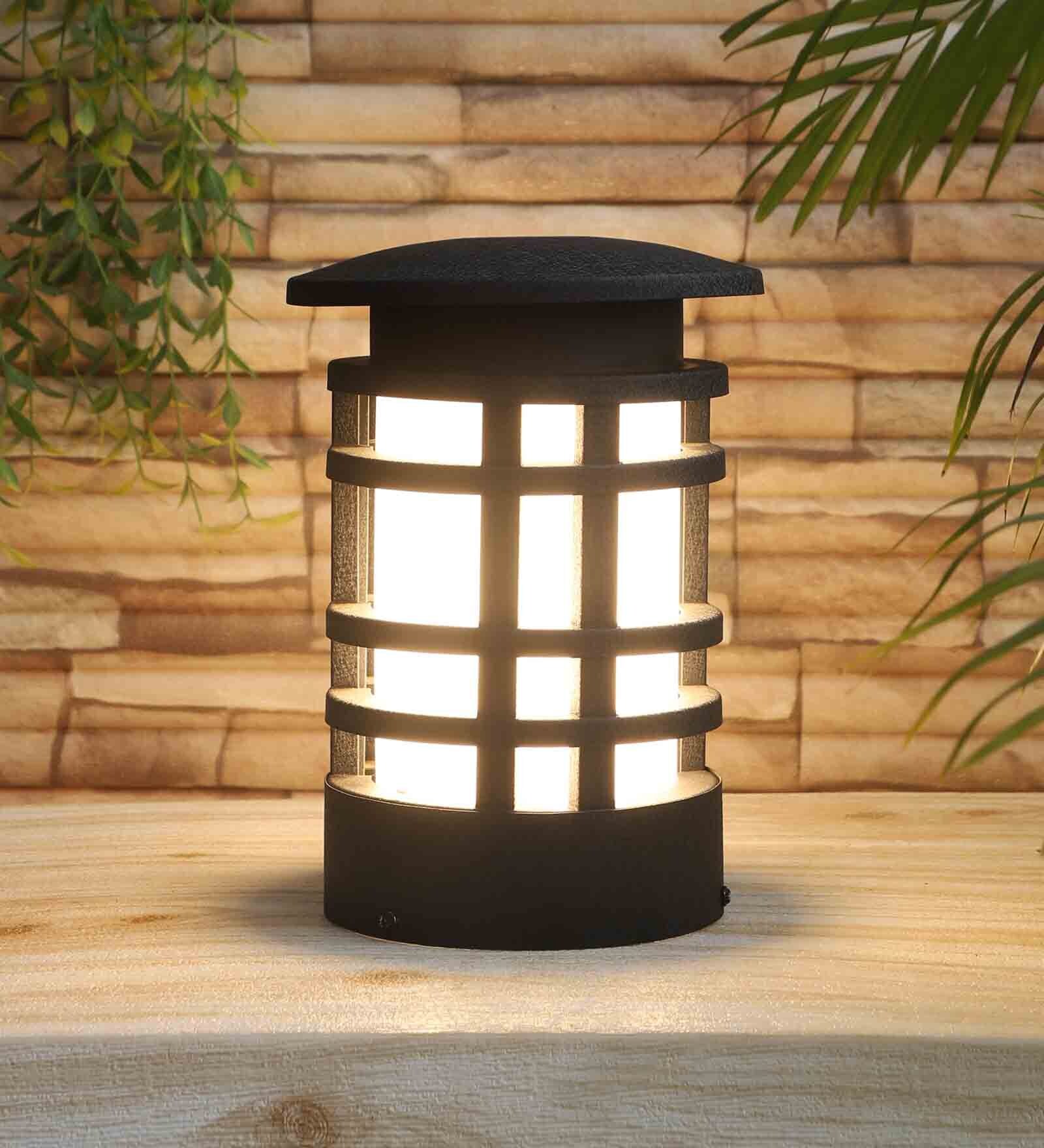 Grey Mild Steel Gate Light