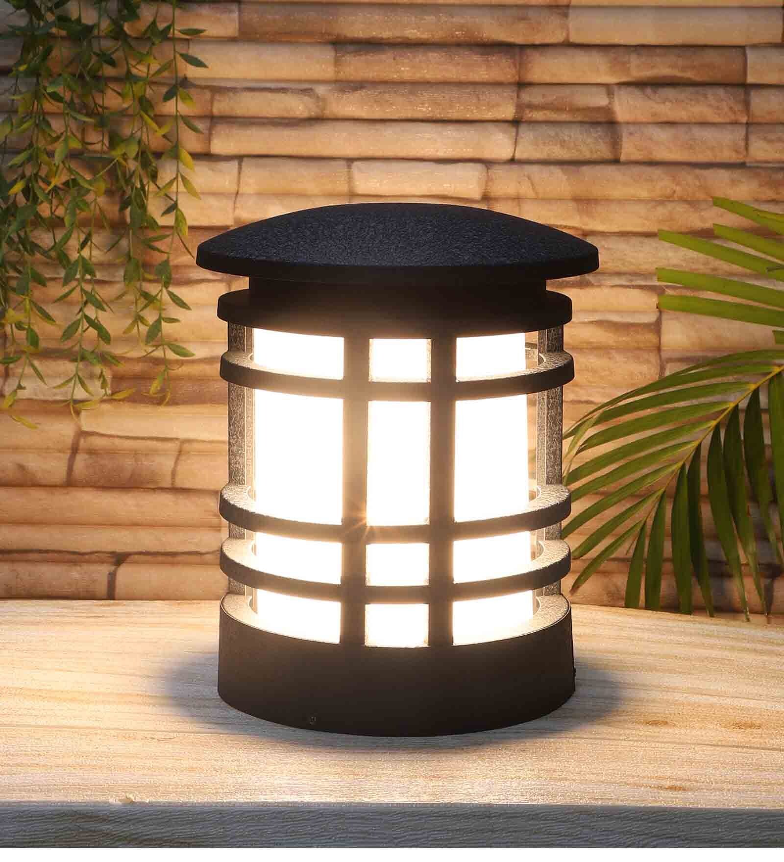 Grey Mild Steel Gate Light