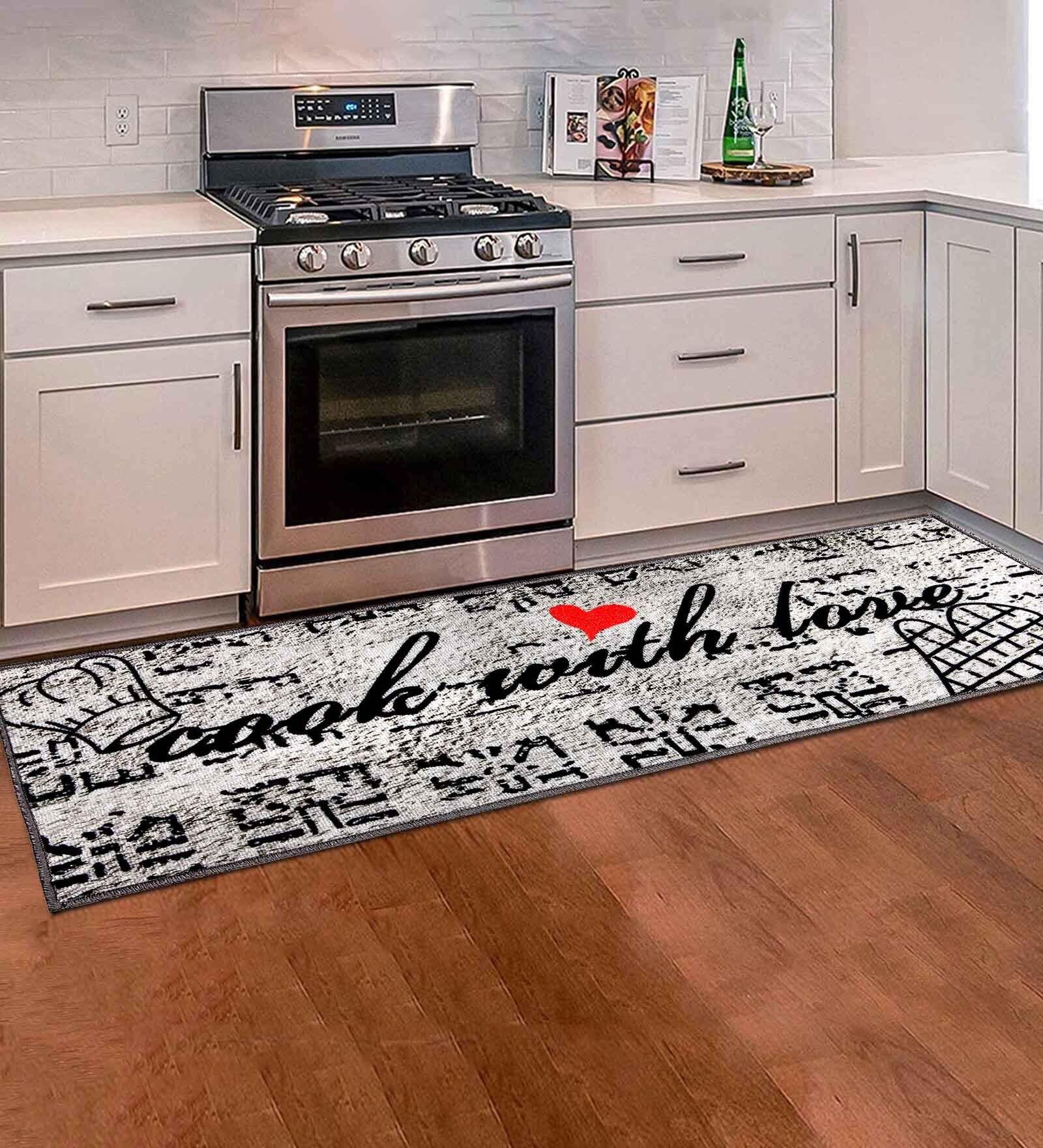 Grey Nylon Astract 47 x 20 Inches Runner