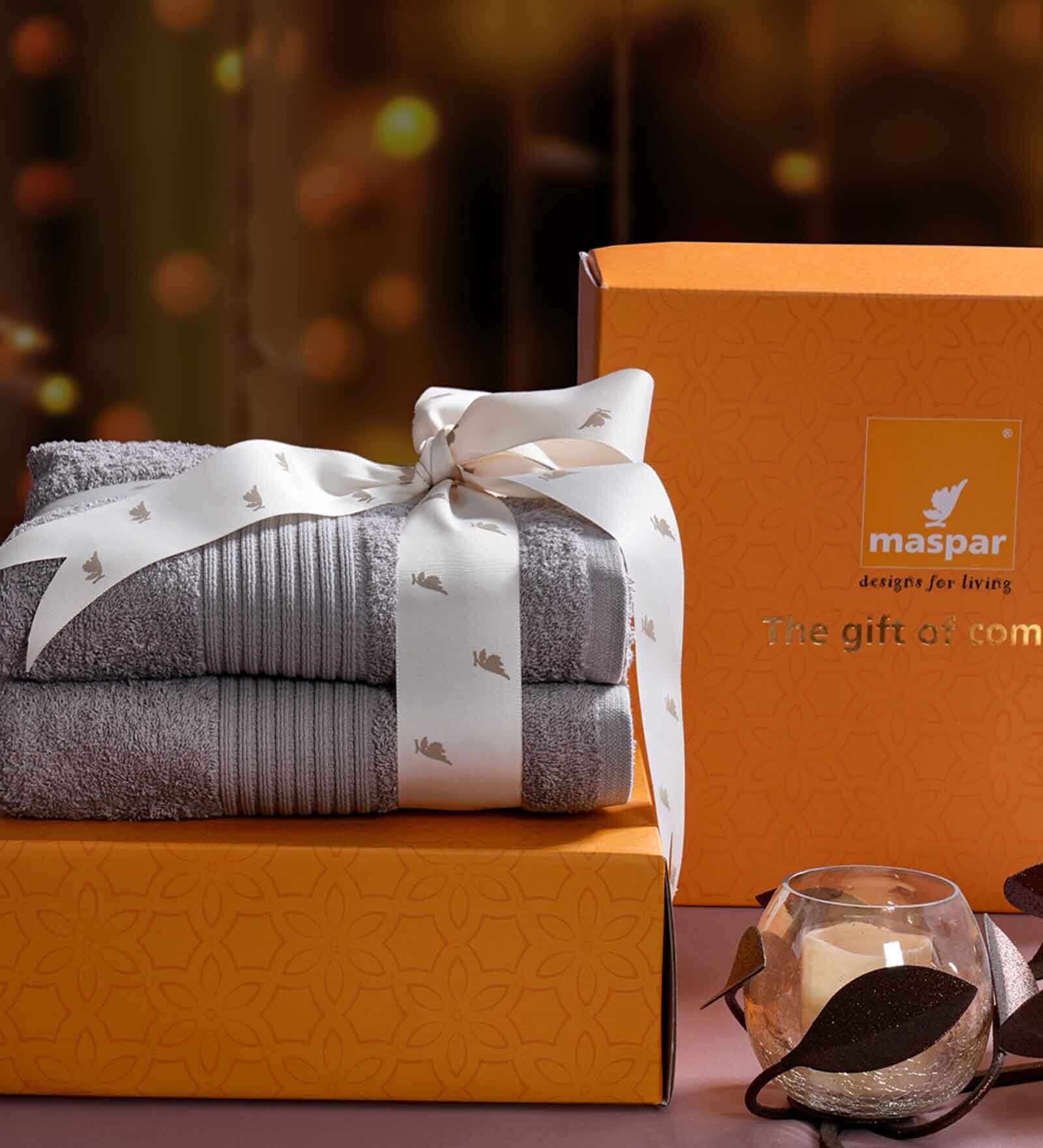 Grey Plain TC Cotton 2 Bath Towel