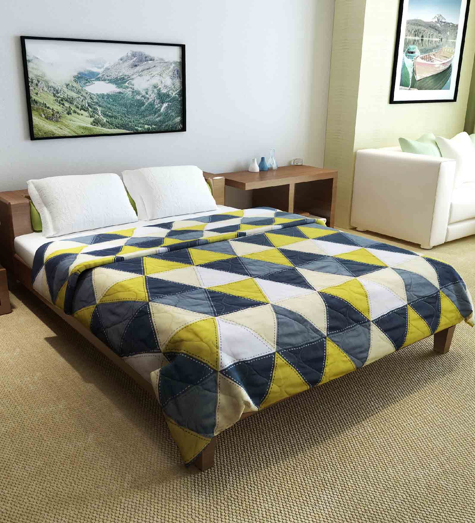 Buy Grey Polyester 150 Mild Winter Double Bed Comforter by Divine Casa