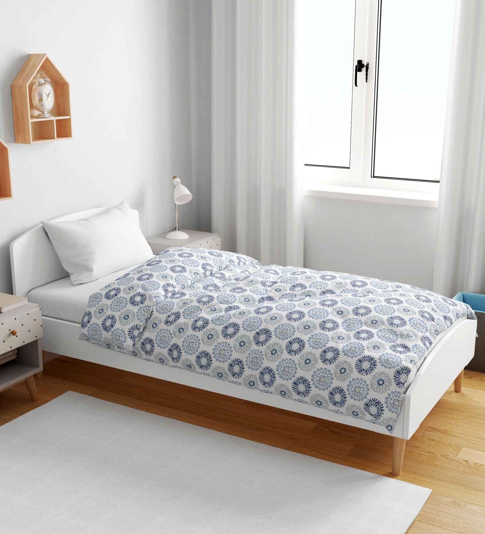 Grey Polyester Patterned 120 GSM Single Bed Kids Dohar Grey Polyester Patterned 120 GSM Single Bed Kids Dohar