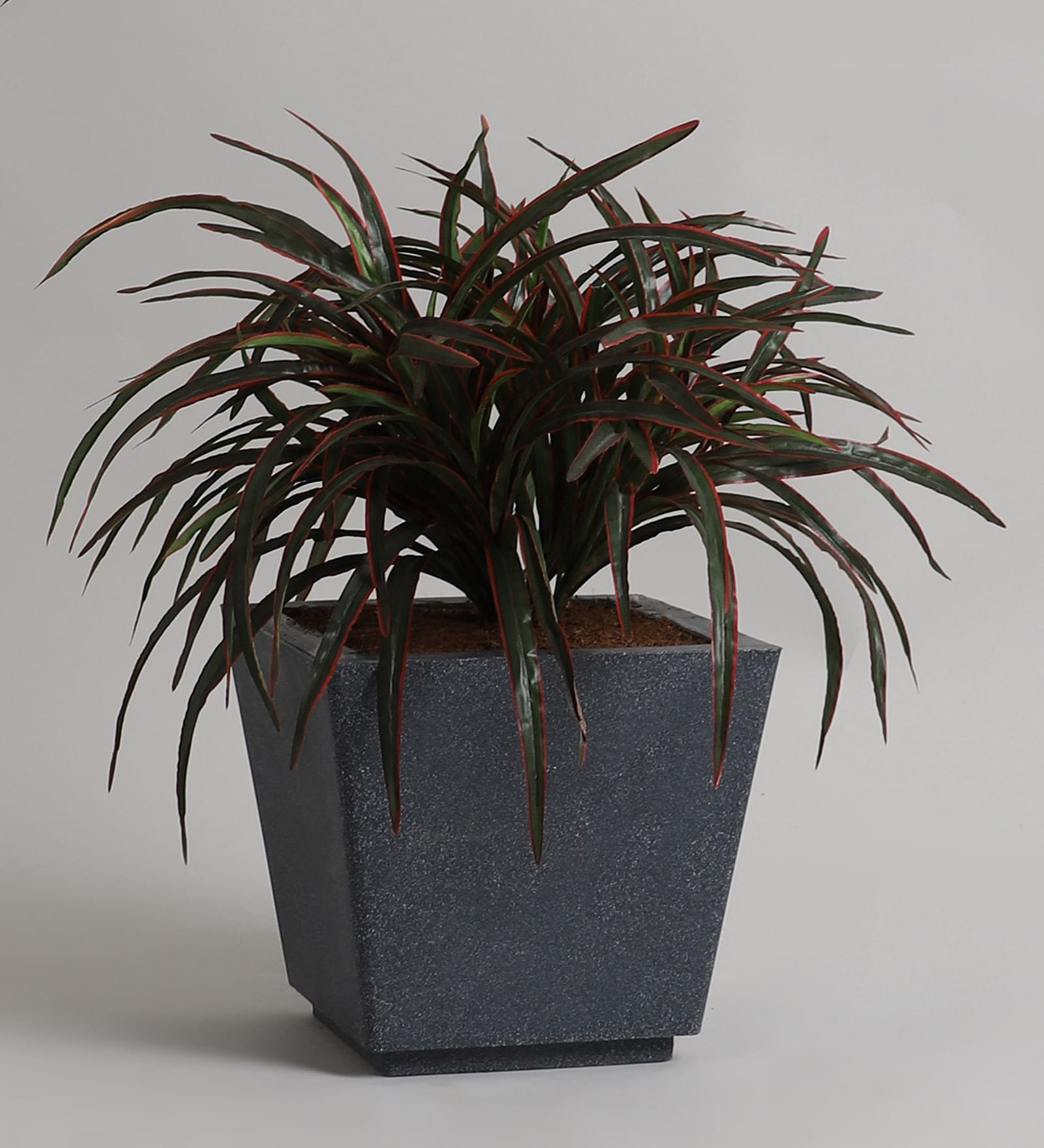 Grey Polymer 12 Inch Square Planter
