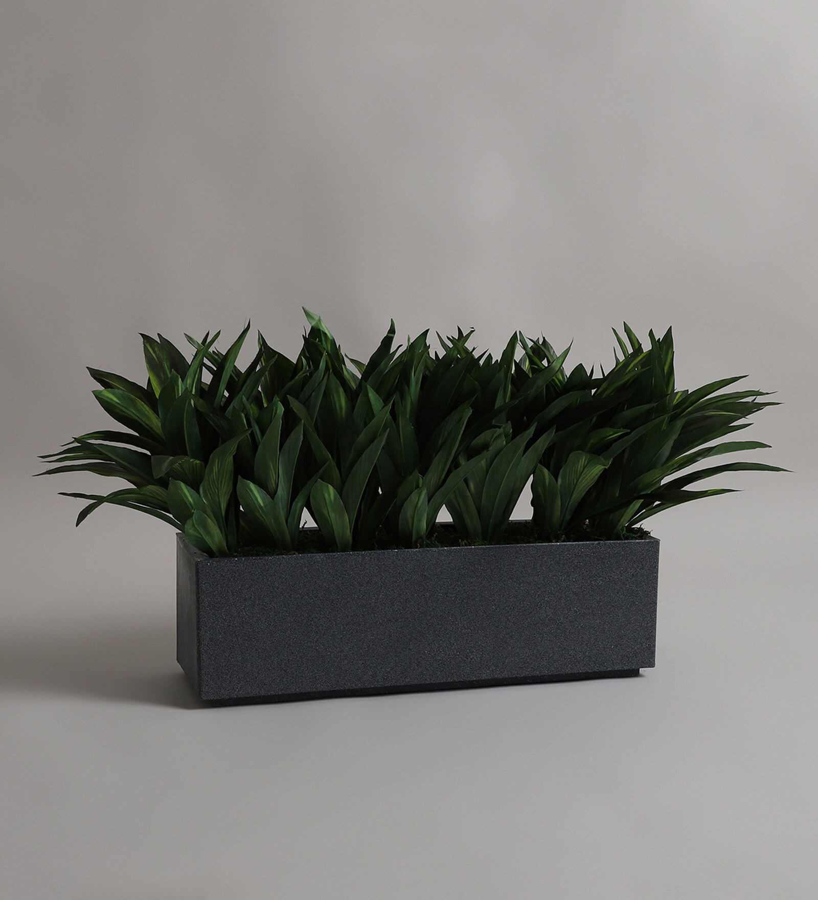 Grey Polymer 24 Inch Rectangular Railing Planter