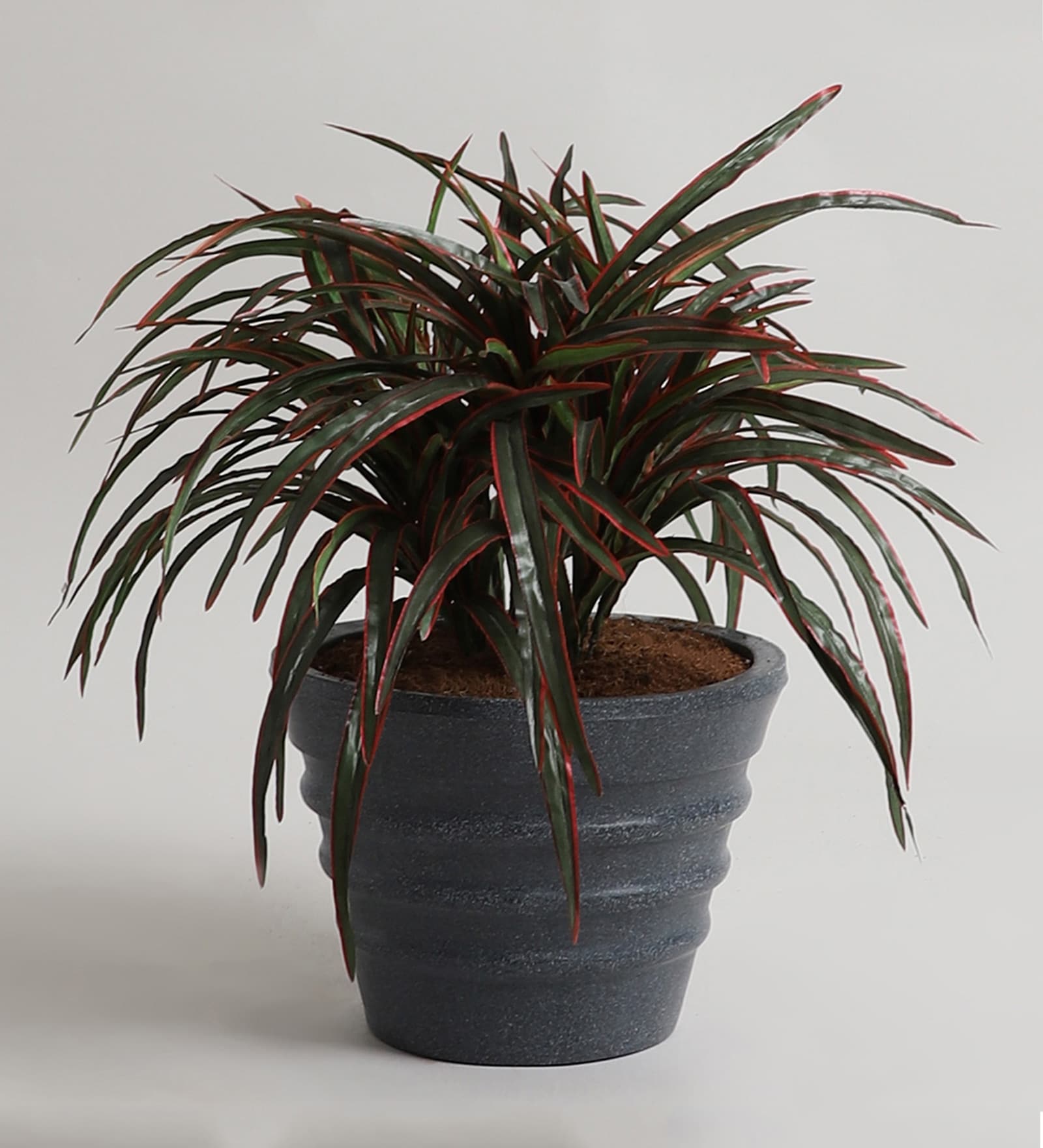 Grey Polymer 9 Inch Round Planter