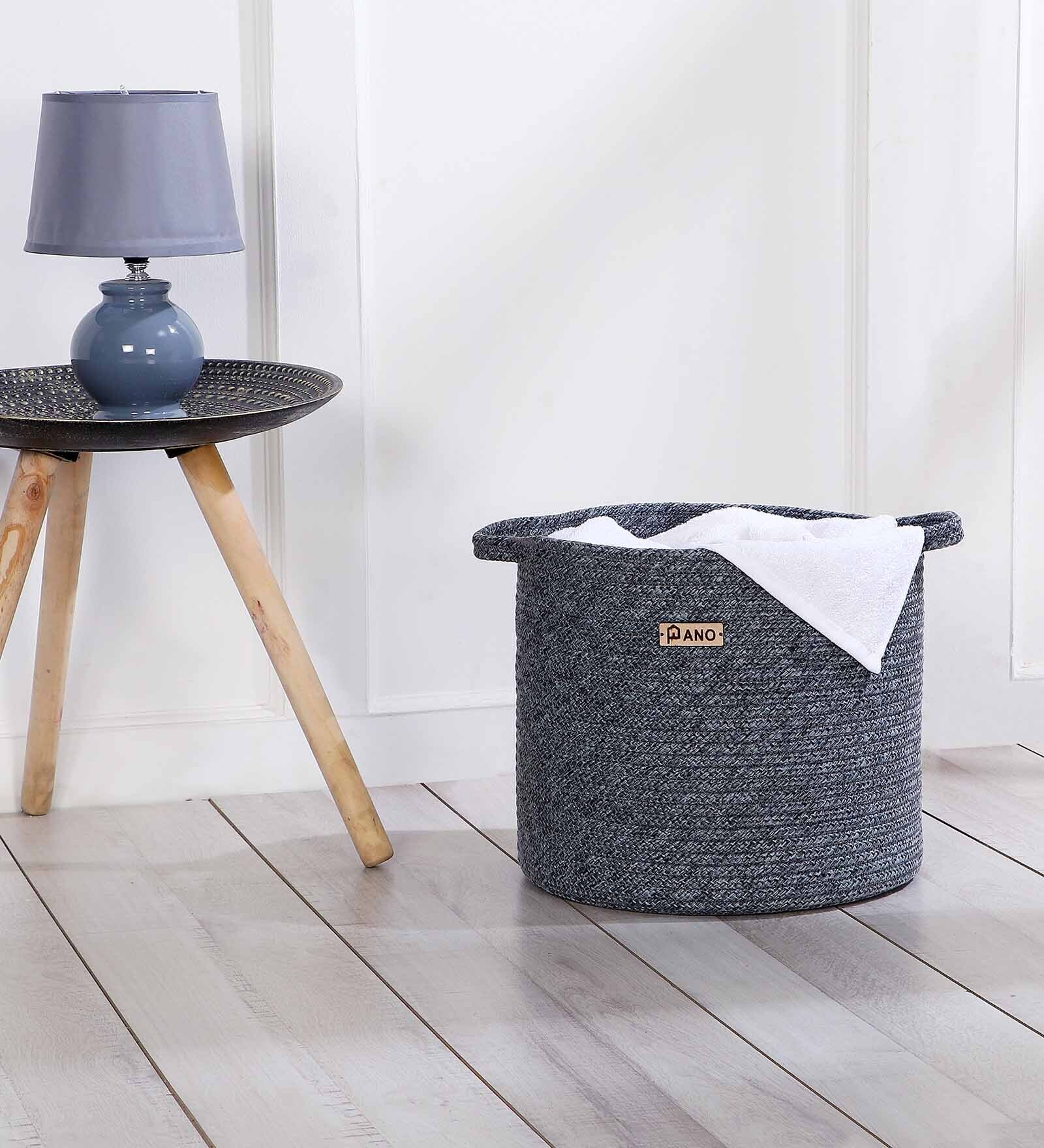 Grey Polypropylene 52 Ltr (1Pc) Storage Basket
