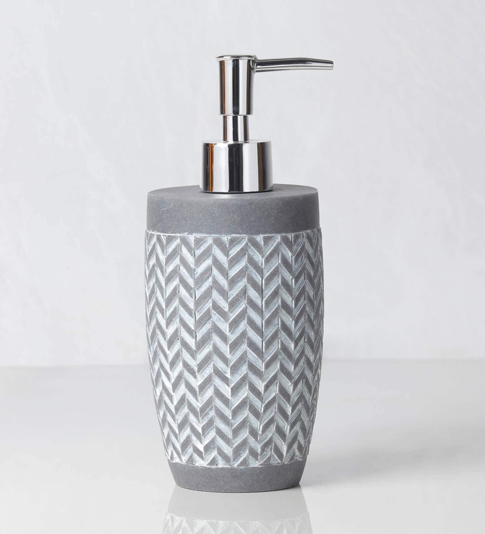 Grey Polyresin Soap Dispenser (320 Ml)