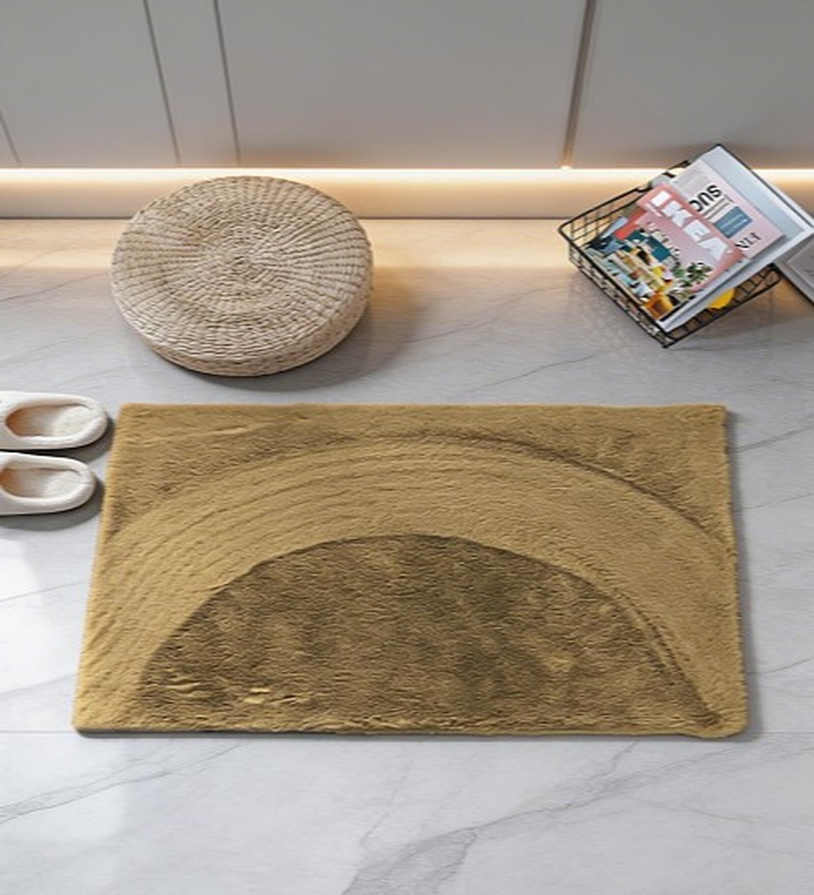 Golden Poleyster 24x16 Inches Anti-Skid Bath Mat