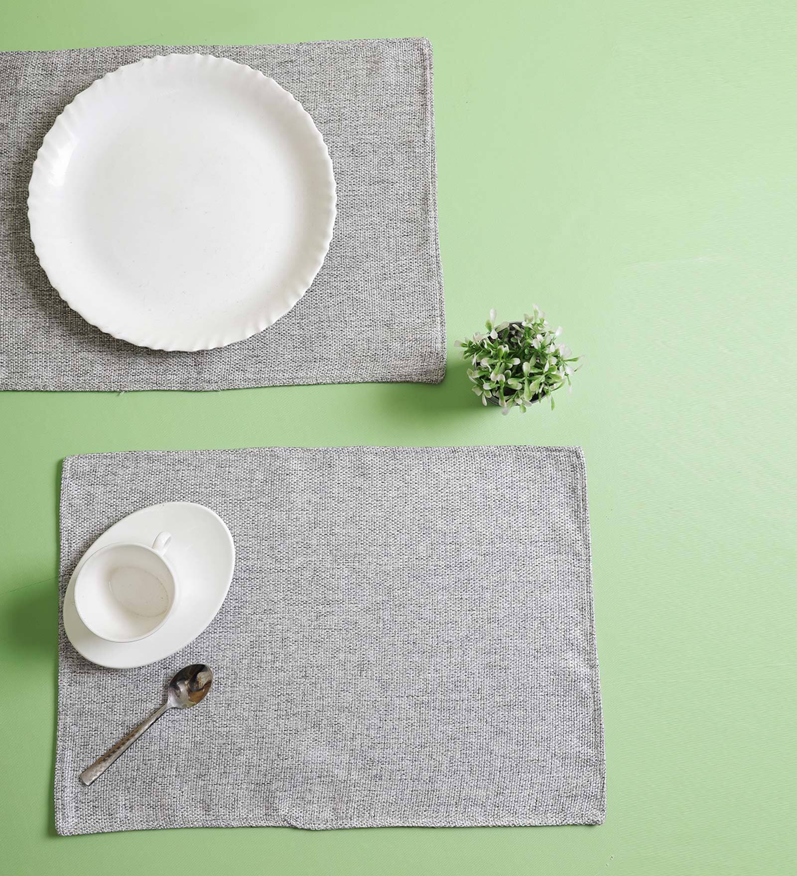 Premium (12x18) Grey Jute (Set of 2) Placemat