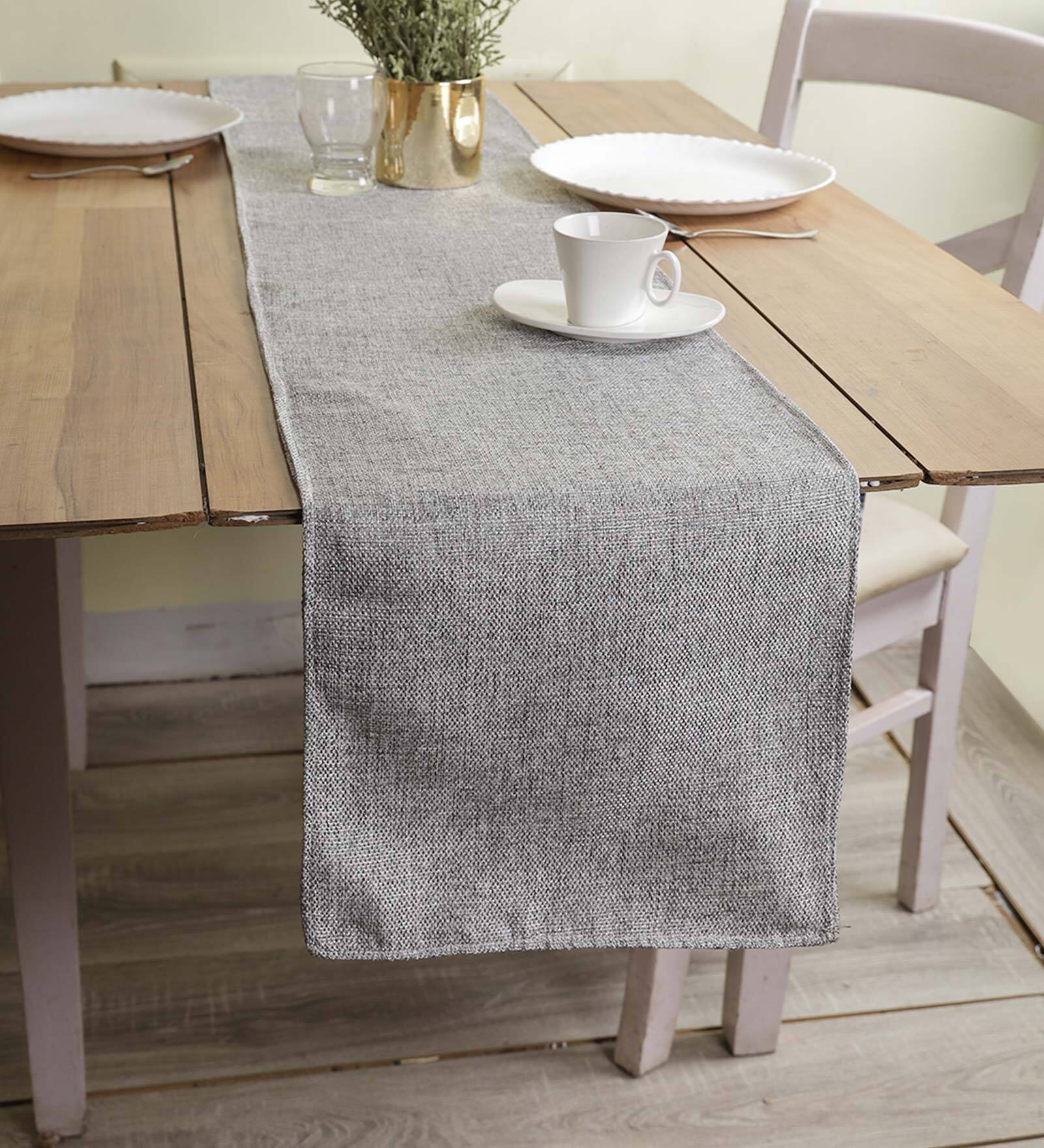 Buy Premium (72x12) Grey Jute Table Runner at 54 OFF by The Conversion