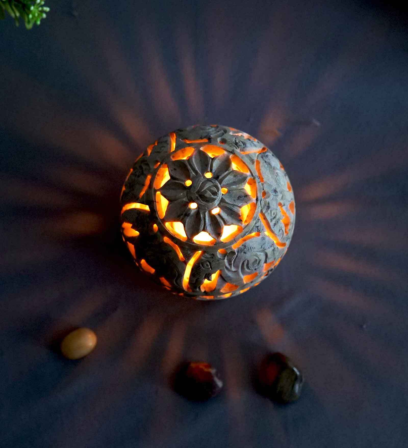 Grey Soapstone Incense Holders