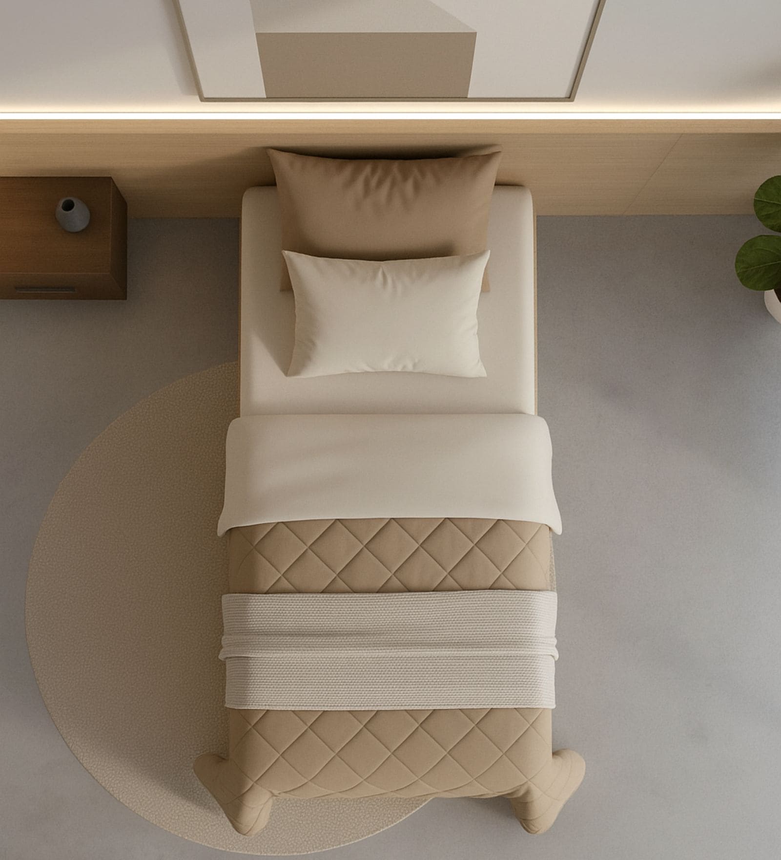 Grey Soft Fluffy Micro Solid Plain Heavy Winter Single 150GSM Reversible Comforter