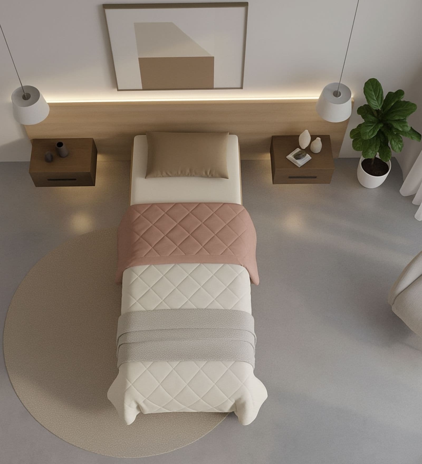 Pink Soft Fluffy Micro Solid Plain Heavy Winter Single 150GSM Reversible Comforter