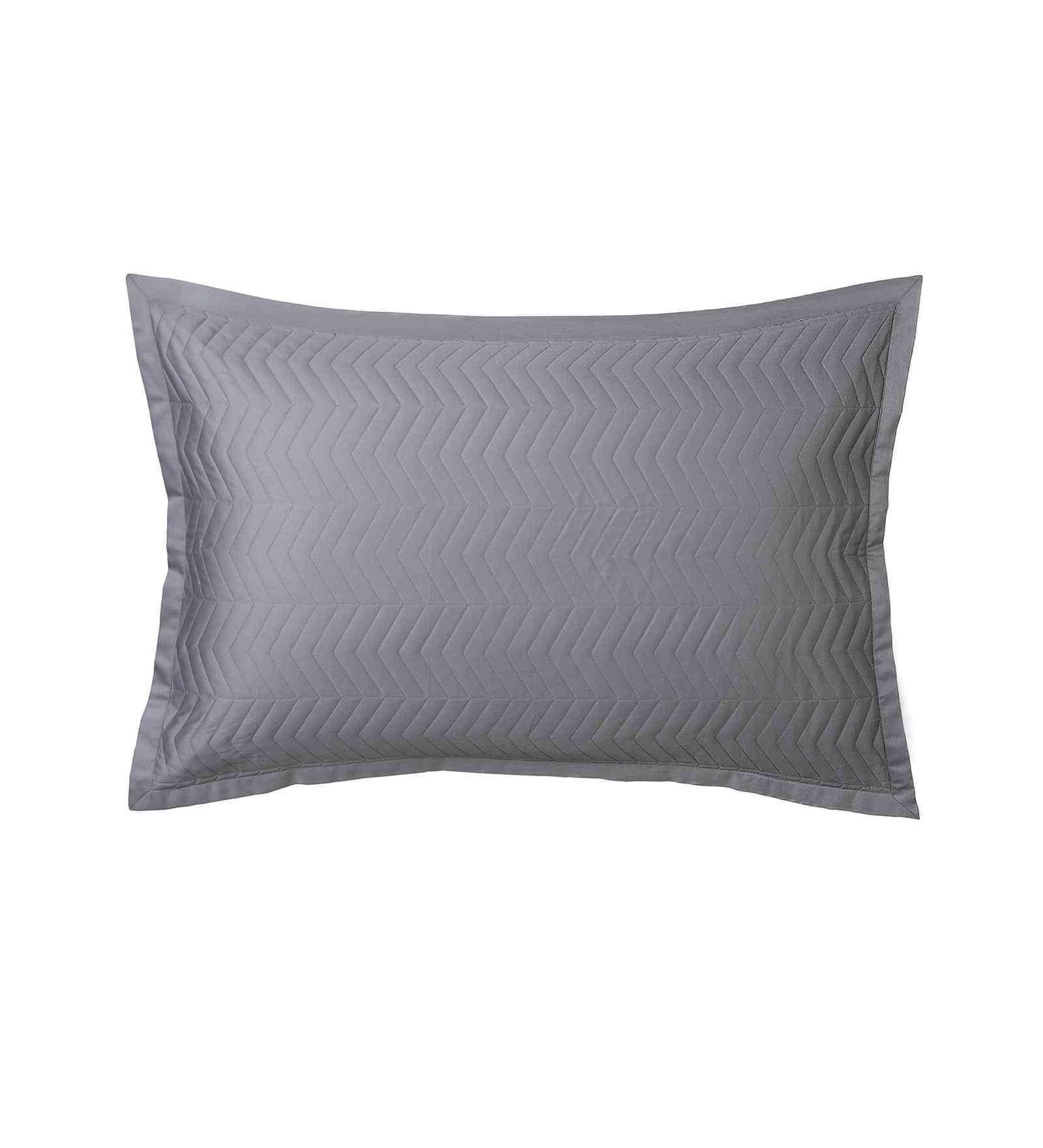 Grey Solid 300 TC Cotton 2 Pillow Sham Set