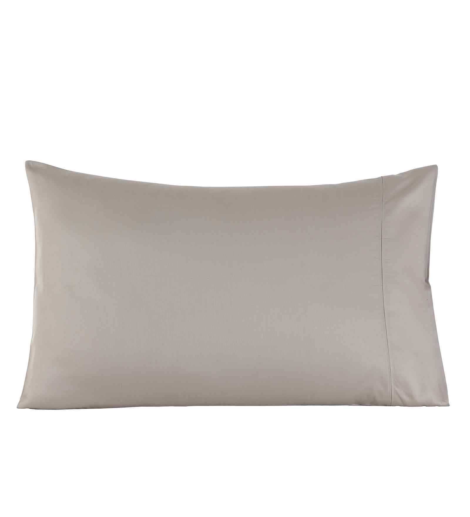 Grey Solid 400 TC Cotton 2 Pillow Cover Set