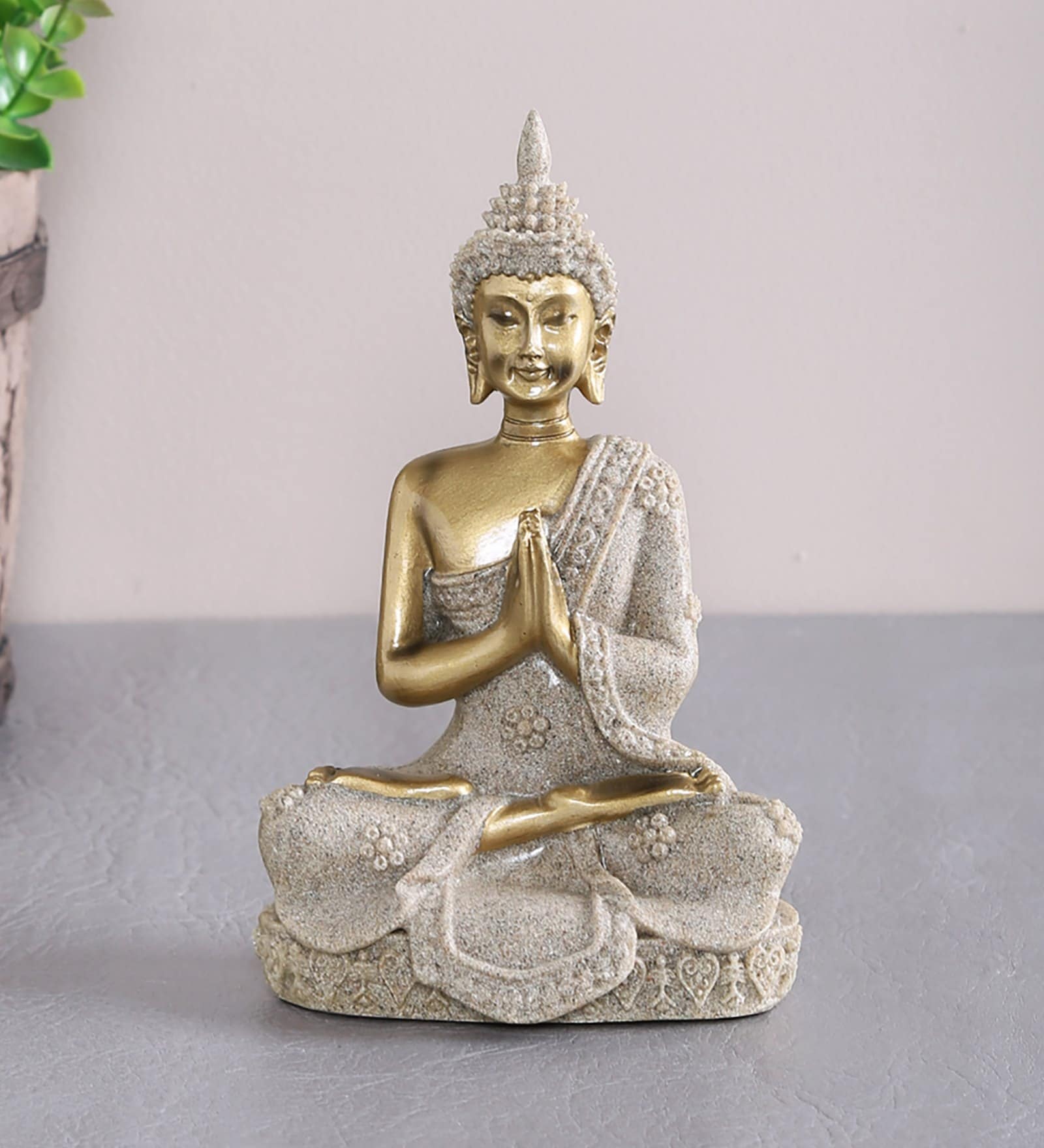 Grey Stone Dust Buddha Idol