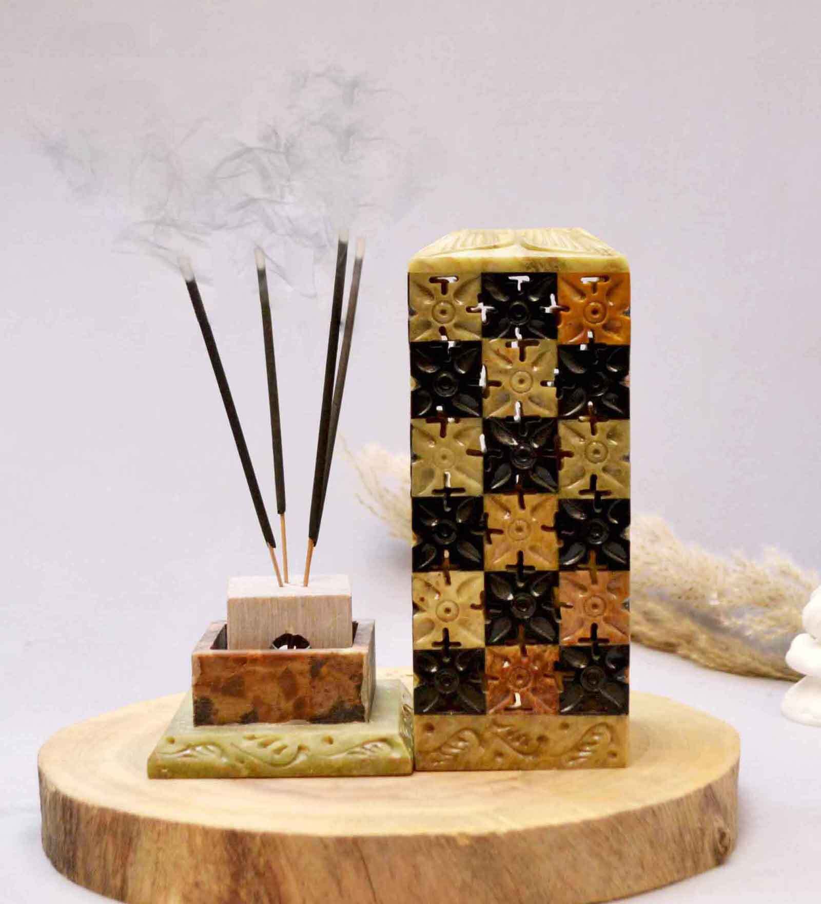 Grey Stone Incense Holder