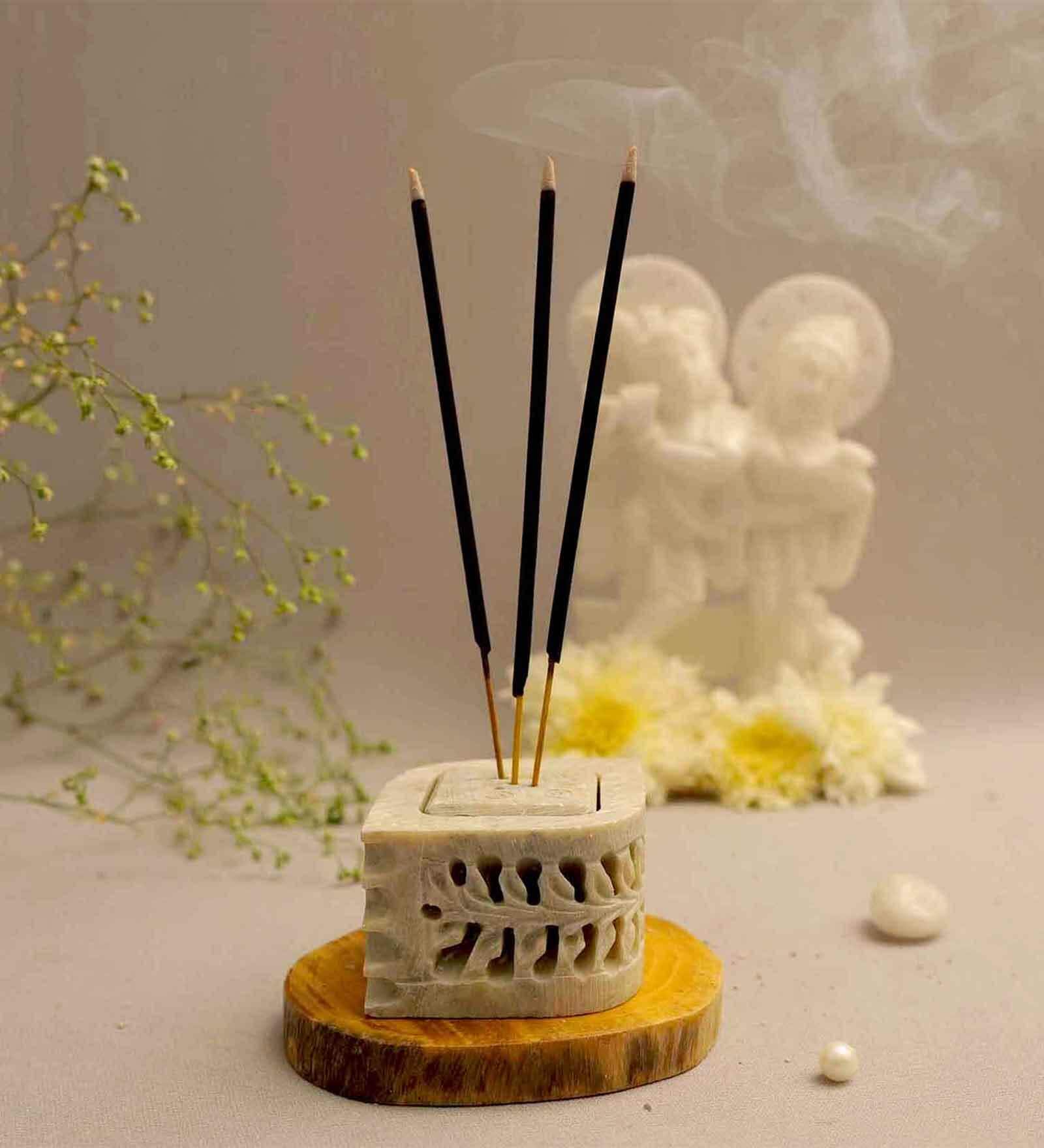 Grey Stone Incense Holder