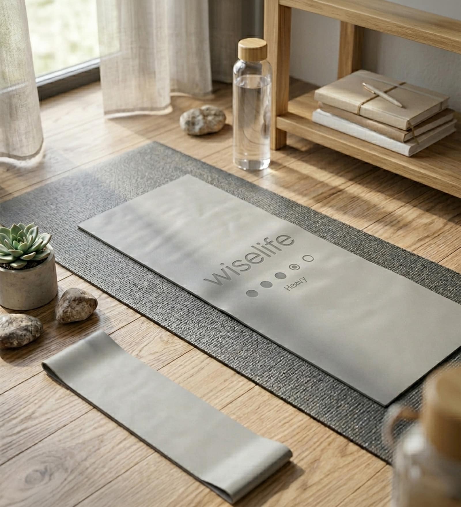 Grey Thermoplastic Elastomer 60X4 Inches Anti Skid Yoga Mat