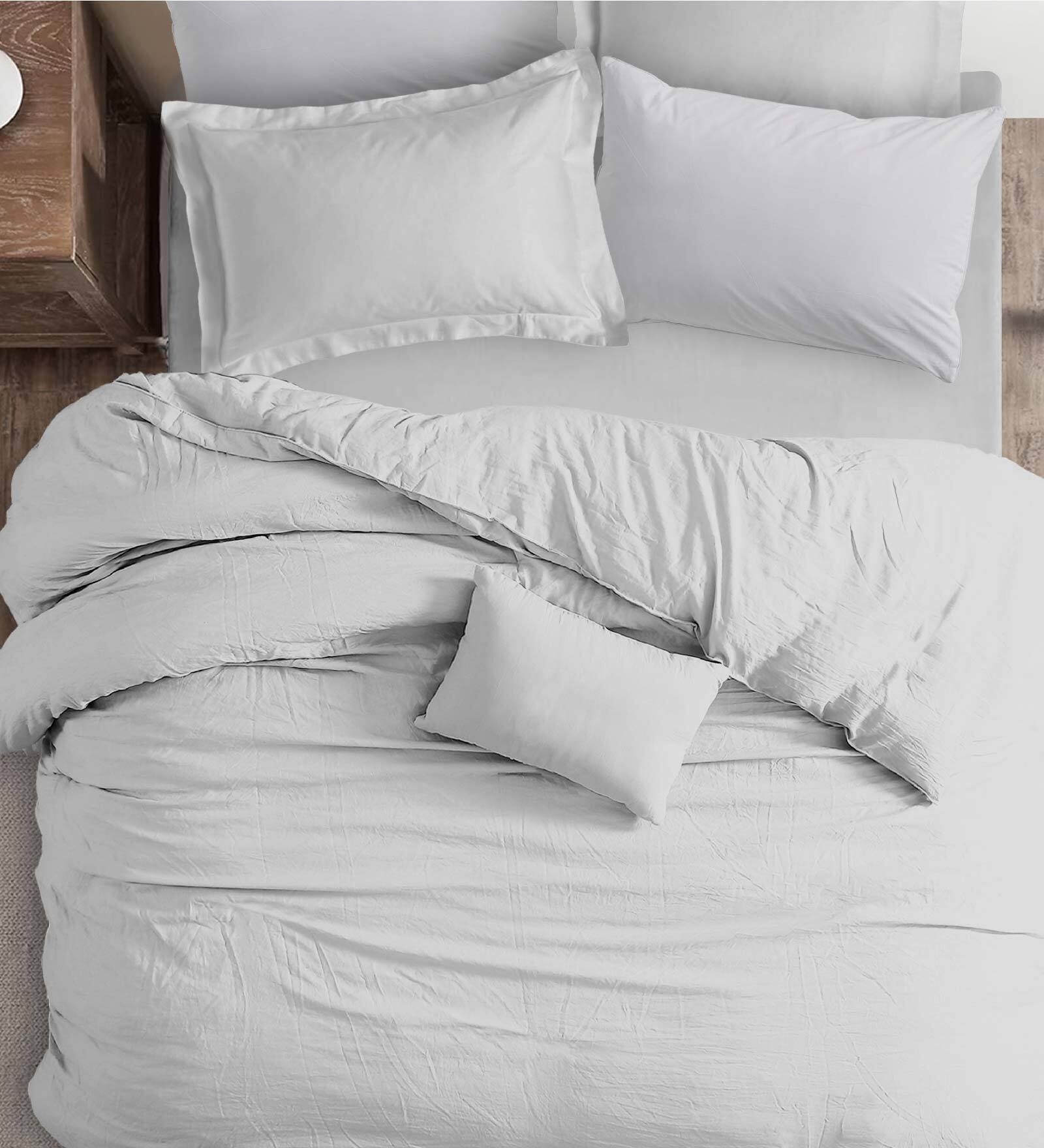 Buy Grey Solid 100 Cotton Duvet Cover at 15 OFF by SleepyCat Pepperfry