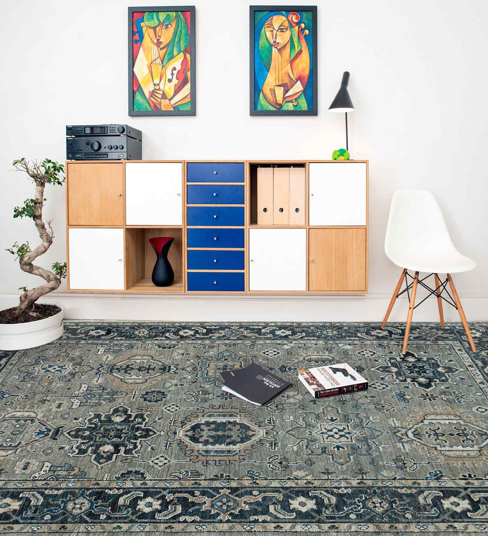 Grey Traditional Wool 2x3 Feet Handmade  Dhurrie