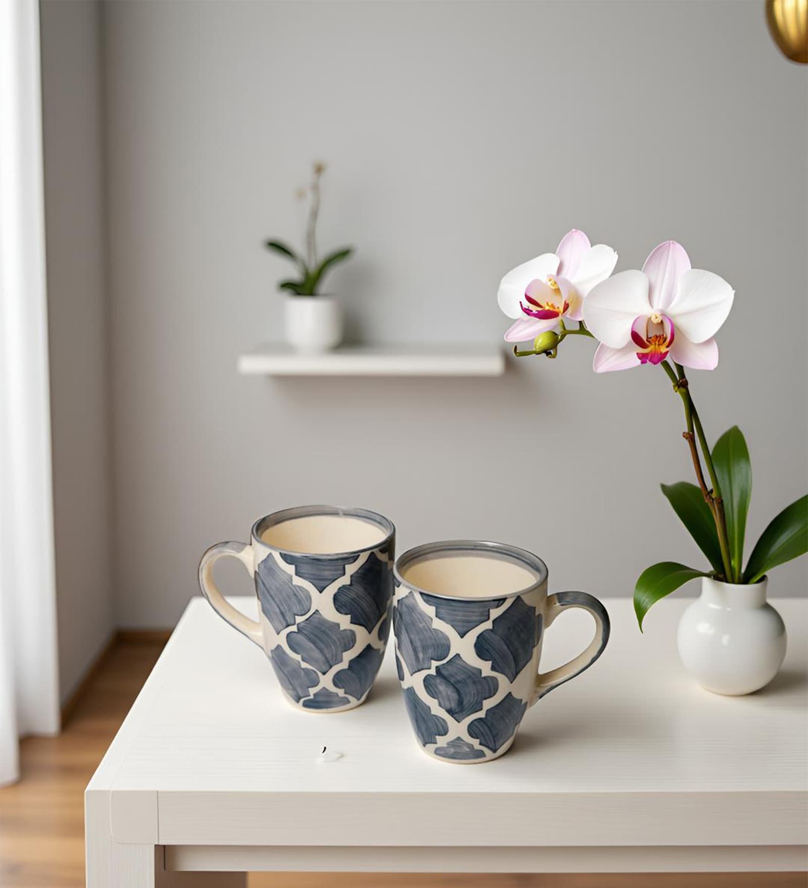 Grey Umrao Coffee Mug Set of 2(275 ML Each) Microwave Safe Coffee Mugs