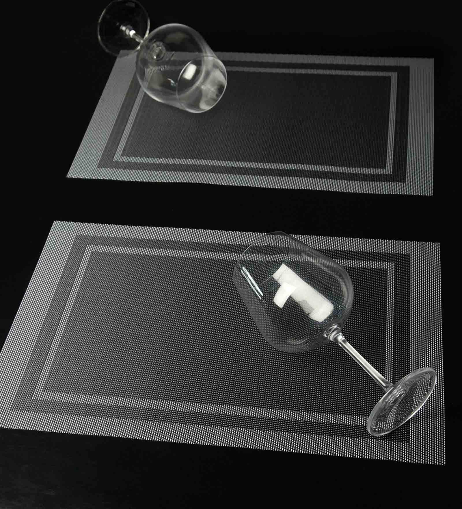 Buy Maze (12x18) Grey Vinyl (Set of 6) Placemat at 10 OFF by