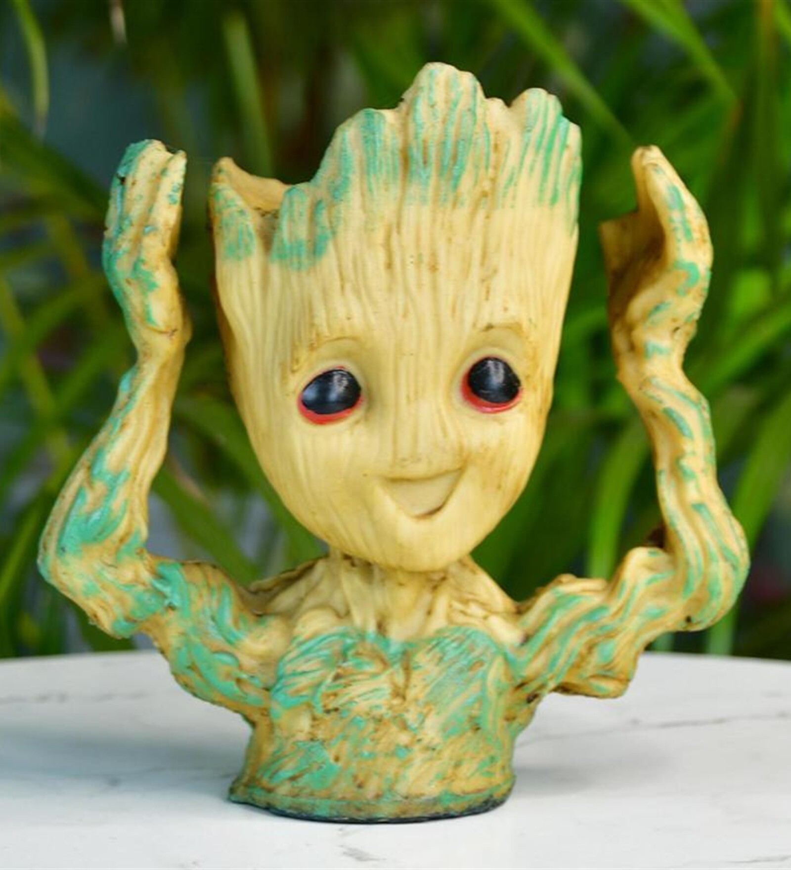Groot Planter with Hands Up Figurine