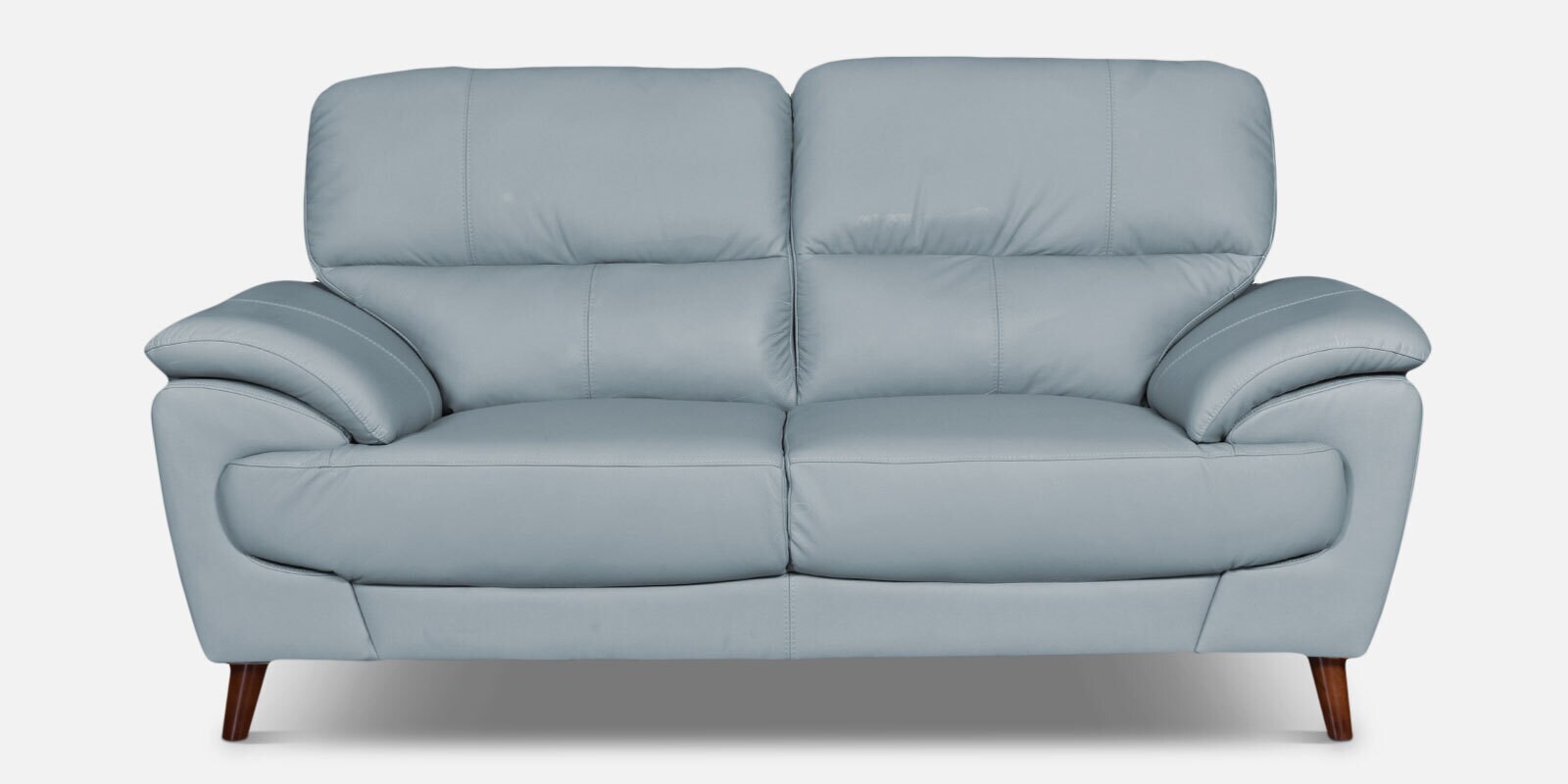 Graceful Leatherette 2 Seater Sofa In Grey Colour In Colour