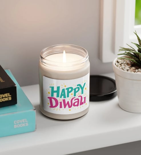 Grape Scented Diwali Festive Gifting Glass Jar Candle