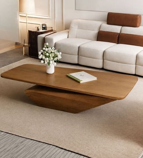 Gravity Centre Table In Honey Gold Finish