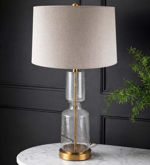 Gray Glass Celeste Luxe Glass Lamp