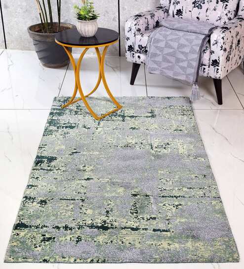 Green Anil Modern Pile 5X7 Ft Carpet