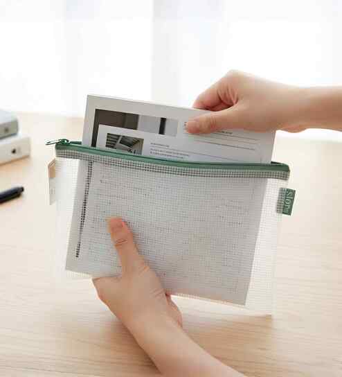 Green Document ZiPolypropyleneer Pouch Multipurpose Organizer