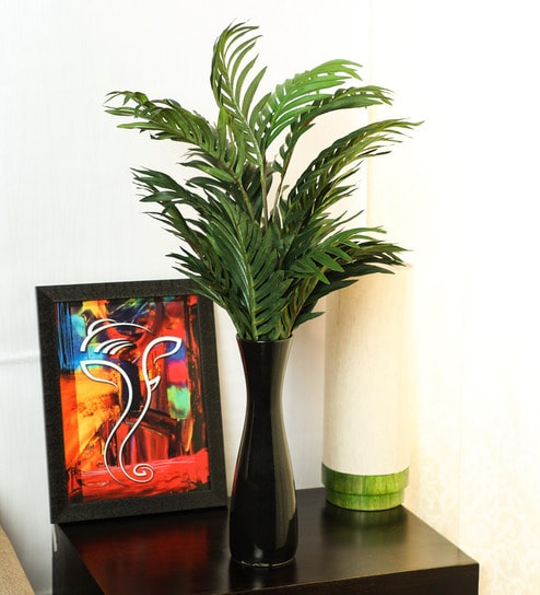 Green Fabric Areca Palm Artificial Plant without Pot