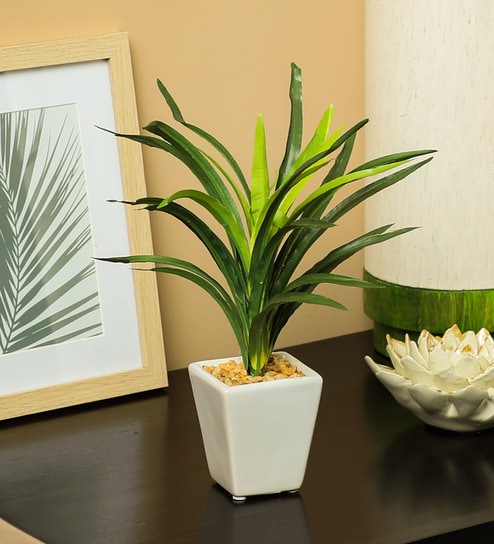 Green Fabric Yucca Artificial Plant with Pot