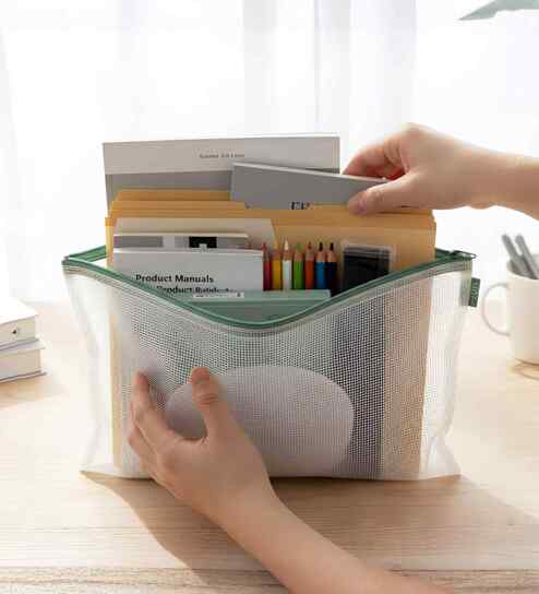 Green Grande ZiPolypropyleneer Pouch Multipurpose Organizer