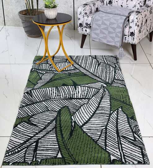 Green Kera Modern Pile 4X6 Ft Carpet