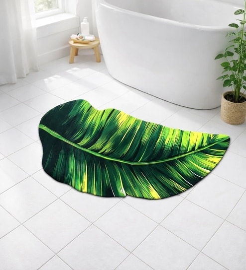 Green Leaf Rubber 16x34 Inches Anti Skid Bath Mat-image-47