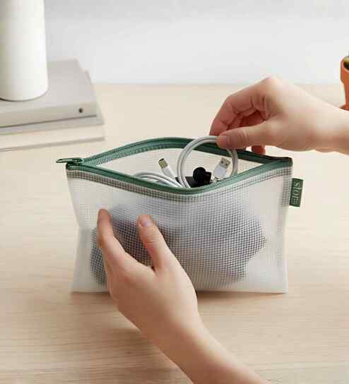 Green Letter Size ZiPolypropyleneer Pouch Document Organizer Multipurpose Storage Case